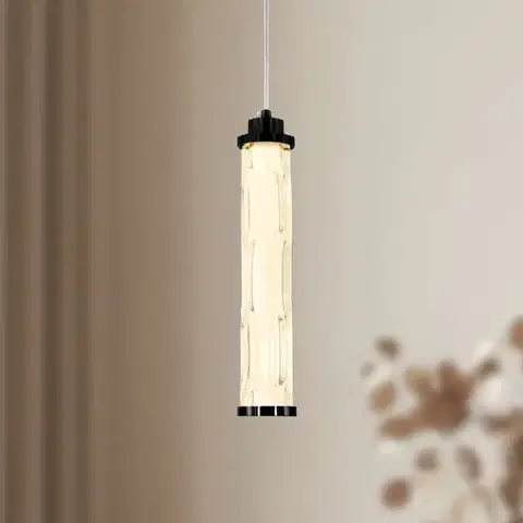 Stropná svetla CORTE lampa wisząca czarny matowy 10W LED 3000K klosz bezbarwny