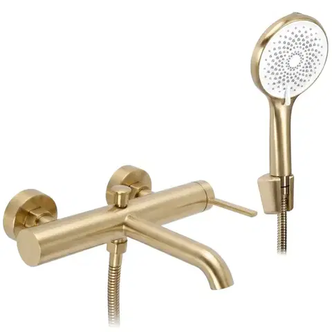 Kúpeľňové batérie REA - Vaňová nástenná batéria Rivo Brush Gold REA-B9338