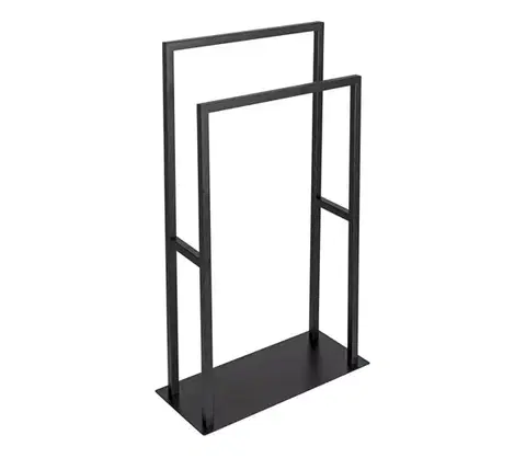 Svietidlá WENKO 26056100 - Stojan na uteráky RIVALTA 46x80 cm nerez/čierna 26056100