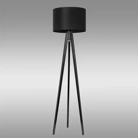 Moderné lampy do obývačky Stojacia lampa S-WENGE/ROLLER BLACK LP1