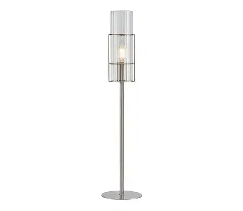 Lampy Markslöjd 108558 - Stolná lampa TUBO 1xE14/40W/230V 65 cm lesklý chróm/číra 108558