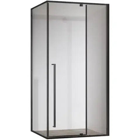 Sprchové kúty 80x100 Sprchový kút obdĺžniková Zen 100x80x195 black
