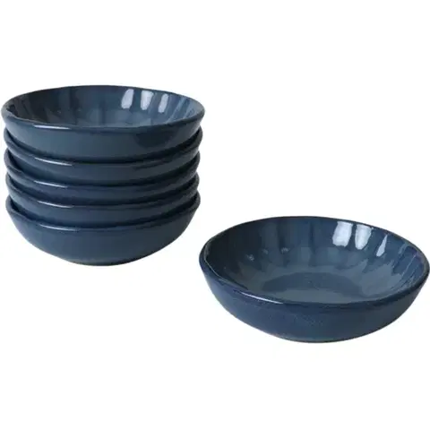 Misky a misy Súprava 6 kameninových misiek Laguna 12 cm, tmavomodrá