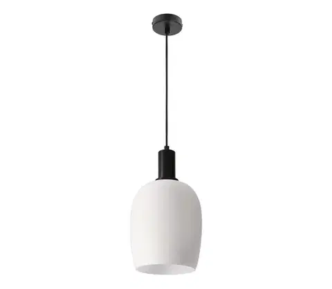 Svietidlá  Závesné svietidlo na lanku WOLKEN 1xE27/40W/230V biela/čierna 31-35530