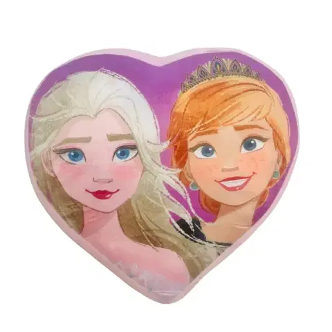 Dekoračné vankúše 3D mikroplyšový detský vankúšik srdce Frozen Setino Tiahome