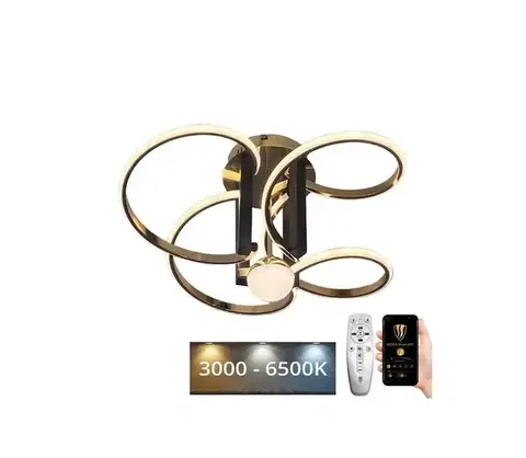 Svietidlá  LED Stmievateľný prisadený luster LED/80W/230V 3000-6500K + diaľkové ovládanie J3334/GCH