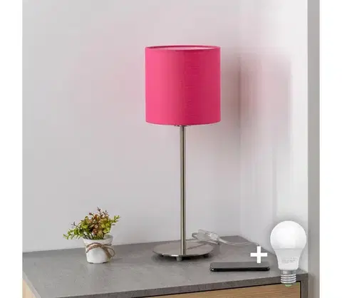 Lampy BRILAGI - LED stolná lampa NUBILA 1xE27/60W/230V ružová EG32512+BG1577