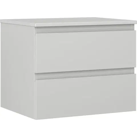 Kúpeľňový nábytok MEXEN/S - Orio kúpeľňová skrinka pod umývadlo 60 cm s doskou, 2 zásuvky, sivá mat 91A10-06047-2-BFFC62