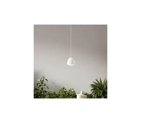 Svietidlá Ondaluce - Závesný luster na lanku CONCRETE 1xGU10/7,5W/230V pr. 10,5 cm betón/biela SO.CONCRETE/BIANCO