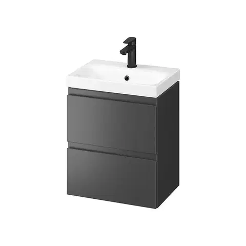 Kúpeľňový nábytok CERSANIT - SET B815 MODUO SLIM 50 ANTRACIT DSM (skrinka + umývadlo) S801-470-DSM