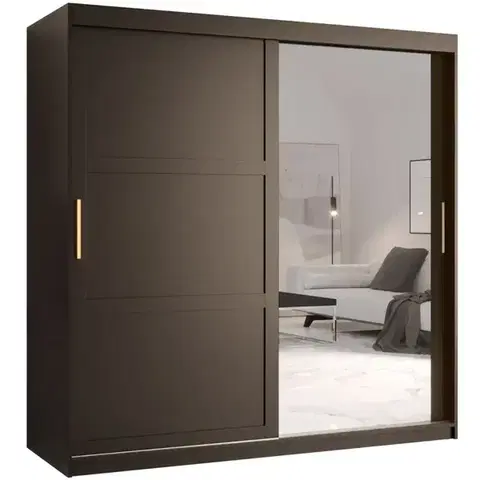 Šatníkové skrine Skriňa Amiro 2 180 čierny/čierny