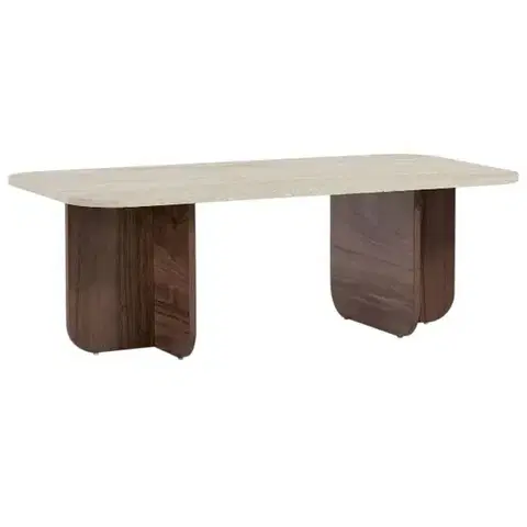 Konferenčné stolíky Konferenčný stolík Kairo Travertine, Venezia Walnut