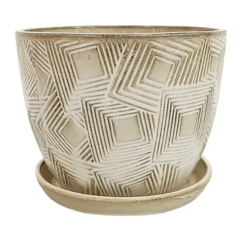Záhrada Kvetináč R991-5.5SC-HZY 14x14x11,5 cm béžová