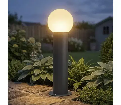 Záhradné lampy  46083 - Vonkajšie svietidlo STONO 1xE27/15W/230V 50 cm IP65 antracit 46083