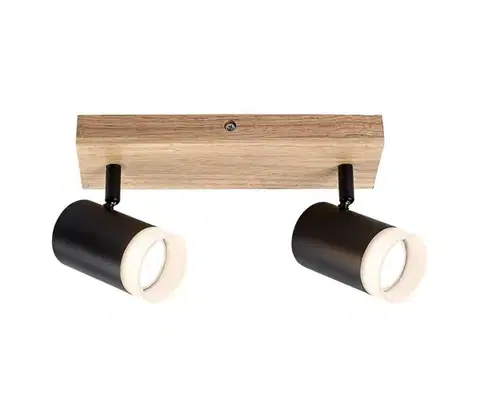 Svietidlá Rabalux 73122 - Stropné bodové svietidlo TORAS 2xGU10/5W/230V dub 73122