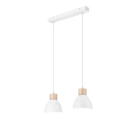 Svietidlá  Luster na lanku NICO 2xE27/60W/230V biela LM-2.143 white