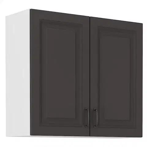 Kuchynské skrinky visiace Kuchynská skrinka STILO grafit mat/biely 80g-72 2f