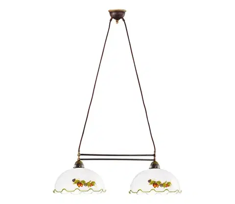 Svietidlá Kolarz 731.82.114 - Závesný luster NONNA na lanku 2xE27/75W/230V víno/jahody 731.82.114