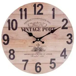 Hodiny Nástenné hodiny Vintage port, pr. 34 cm, drevo