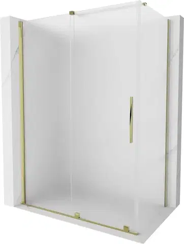 Sprchovacie kúty MEXEN/S - Velár sprchovací kút, posuvné dvere 140 x 70, dekor, zlato 871-140-070-31-50