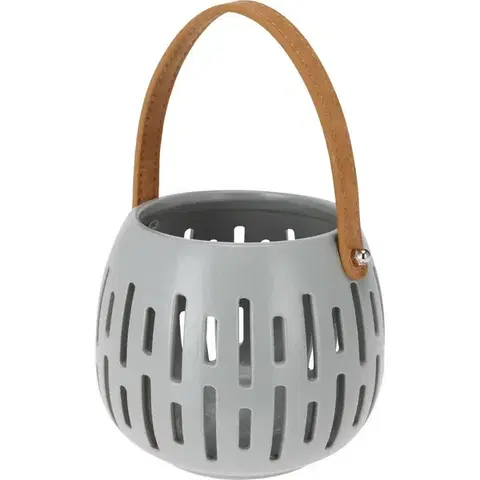 Vianočné dekorácie Dekoračný lampáš Cool grey, 14,5 x 12 cm