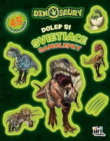Nalepovačky, vystrihovačky, skladačky Dolep si svietiace samolepky - Dinosaury