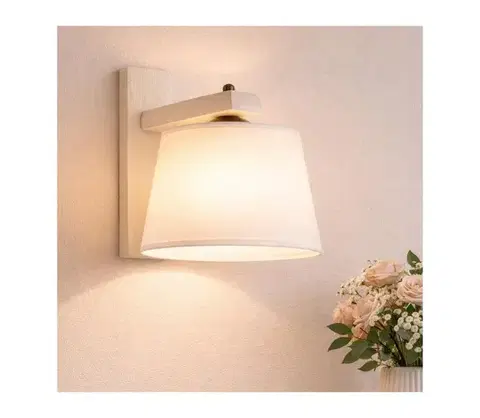 Svietidlá  Nástenné svietidlo AIDA 1xE27/60W/230V, dubový dekor KM 1.98/BIAŁY