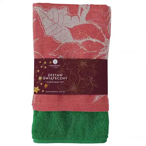 Bytový textil Kuchynská vianočná sada 9 zelená 2 ks