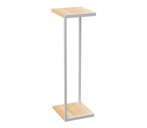 Stojany na kvetiny  Stojan na kvety 100x30x34 cm biela 9026