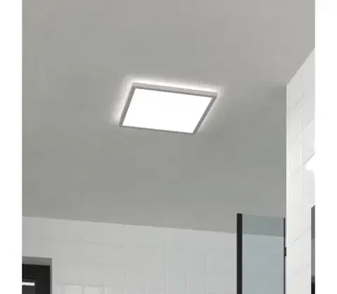 Svietidlá Eglo 901451-LED Kúpeľňové stropné svietidlo ROVITO 17,6W/230V 39x39 cm IP44 biela 901451