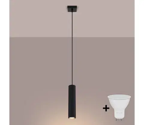 Svietidlá BRILAGI - LED luster na lanku CRESTO 1xGU10/10W/230V čierna BR.1573