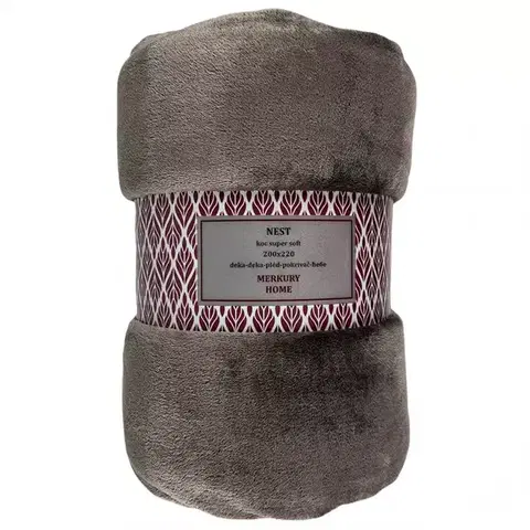 Ozdobné prikrývky Deka Nest Super Soft hnedá 200x220 Merkury Home