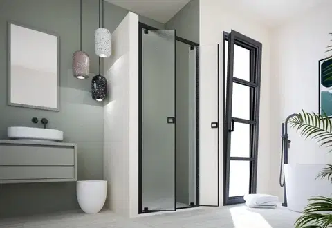 Sprchovacie kúty FORTE - Sprchové dvere DECO N2B - FARBA rámu - Hliník ossidato, Rozmer A - 80, Výplň - Číre bezpečnostné sklo - 6 mm BDE452348103