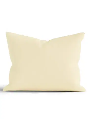 Dekoračné obliečky MKLozkoviny.sk Bavlnená obliečka na vankúš Renforcé 40 × 60 cm - Jasmine pastelovo žltá-  -