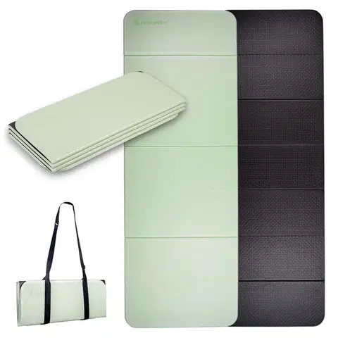 Podložky na cvičenie Skladacia podložka na cvičenie inSPORTline Misette 180x61x0,8 cm matcha zeleno-čierna