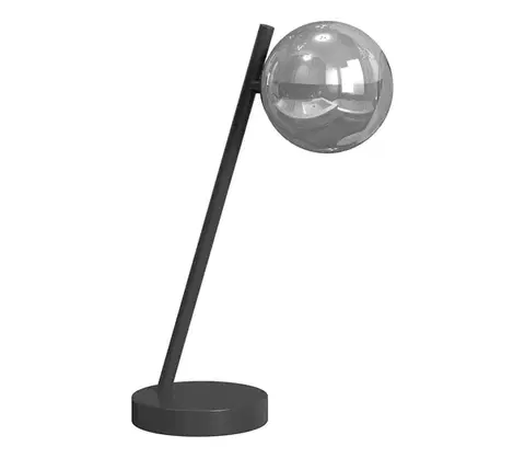 Lampy ONLI - Stolná lampa PALOMA 1xG9/10W/230V 38,5 cm čierna/dymová 5084/LN