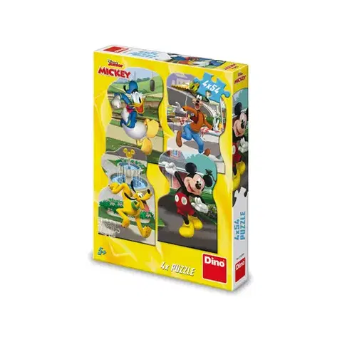Do 99 dielikov Dino Toys Puzzle Mickey v meste 4x54 Dino