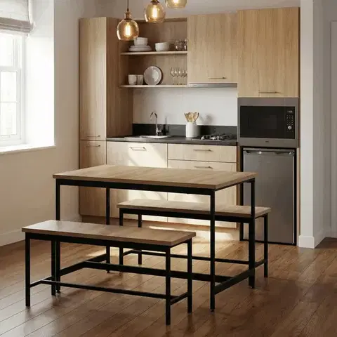 Jedálenské sety Jedálenský set s 2 lavicami AUT-G1175