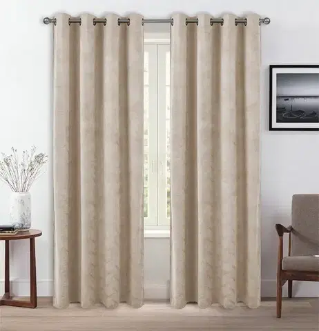 Závesy do spálne Záves na priechodkách ADA YC12081/240G/M2/46/140X250 béžový