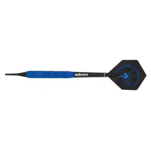 Šípky Unicorn Core Plus Rubberised Brass Blue 3ks 16 g