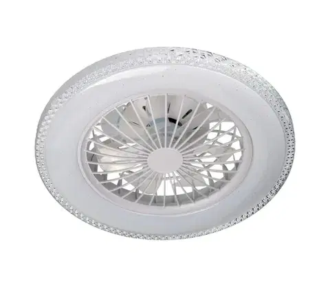 Ventilátory  LED stmievateľné stropné svietidlo s látorom EGYPT LED/48W/230V biela + diaľkové ovládanie 341297