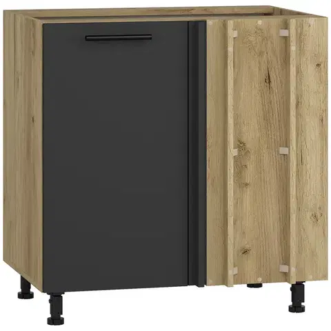 Kuchynské dolné skrinky HALMAR Vento DN-100/82 dolná rohová kuchynská skrinka dub craft / antracit