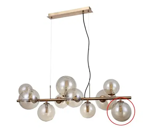 Lampy  - Náhradné sklo k lustru a nástennému svietidlu CANELLO G9 pr. 15 cm hnedá CZ.PND-406007-HBR.15