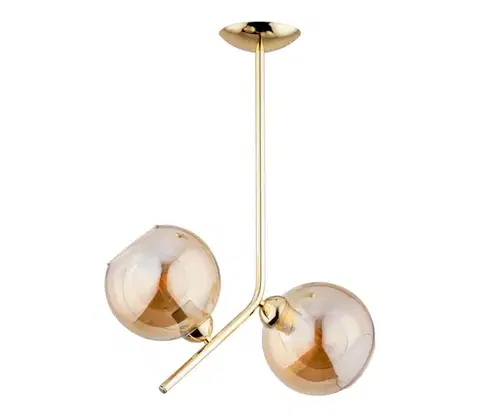 Svietidlá  Luster na tyči LALEN 2xE27/60W/230V béžová 62276