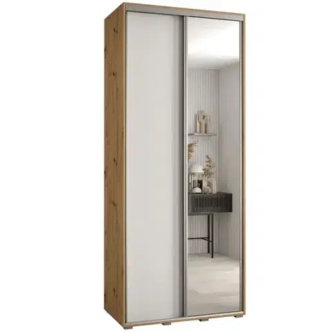 Šatníkové skrine Skriňa 45 Canaris 3 120 artisan/biela/silver