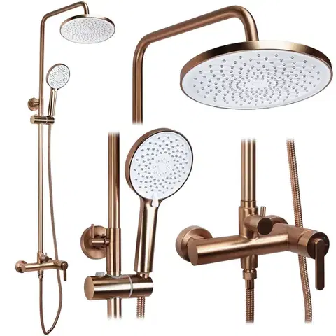 Kúpeľňové batérie REA REA - Sprchový set Ontario Brush Copper REA-P9496