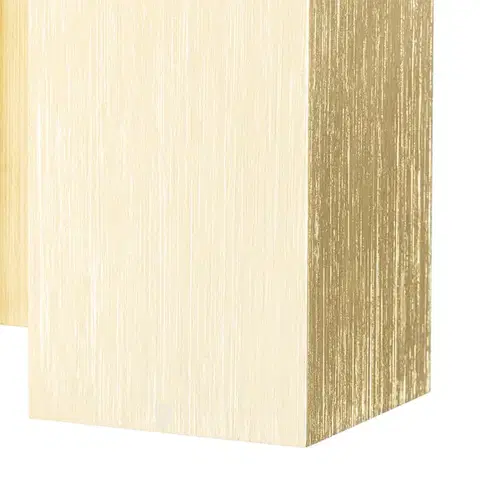 Nástenné osvetlenie Moderná nástenná lampa zlatá štvorcová 2-svetlo - Sandy