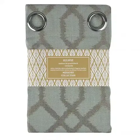 Hotové závesy na kolieskach Záves na prechodkách Eclipse 135x250 modrá Merkury Home