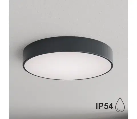 Svietidlá BRILAGI - Kúpeľňové stropné svietidlo CLARE, 4xE27/24W/230V, priemer 50 cm, antracit, IP54 8590828125716