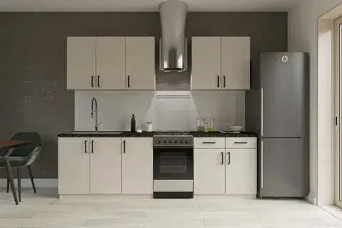 Kuchynské linky SILVER jednoduchá kuchynská linka 200 cm, kašmír